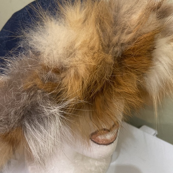 Really Cute Denim & Fox Hat by Lord & Taylor - Picture 6 of 9